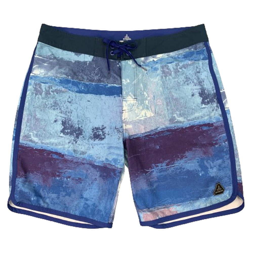 Prana Board Shorts Mens 36 Dusky Skies Elliot High Seas Lightweight Surf Swim